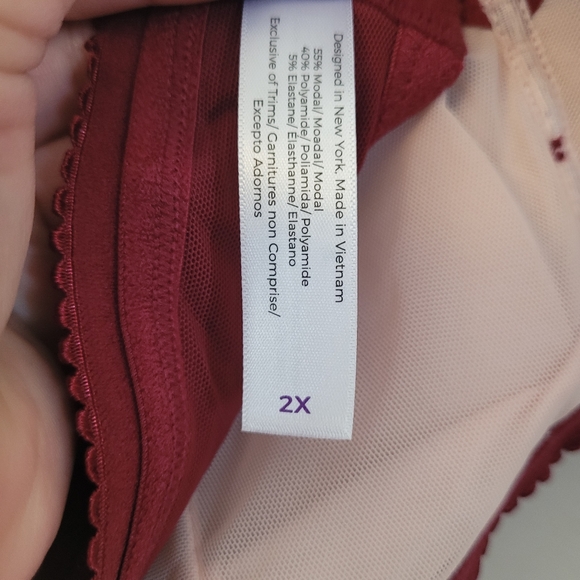 Adore Me Samanta Dark Red Plus Contour Bra Set - Picture 3 of 7